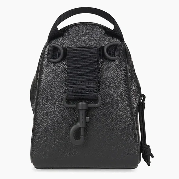 BALENCIAGA Mini Unisex Crossbody Backpack in black calfskin leather - Like New - Picture 3 of 14